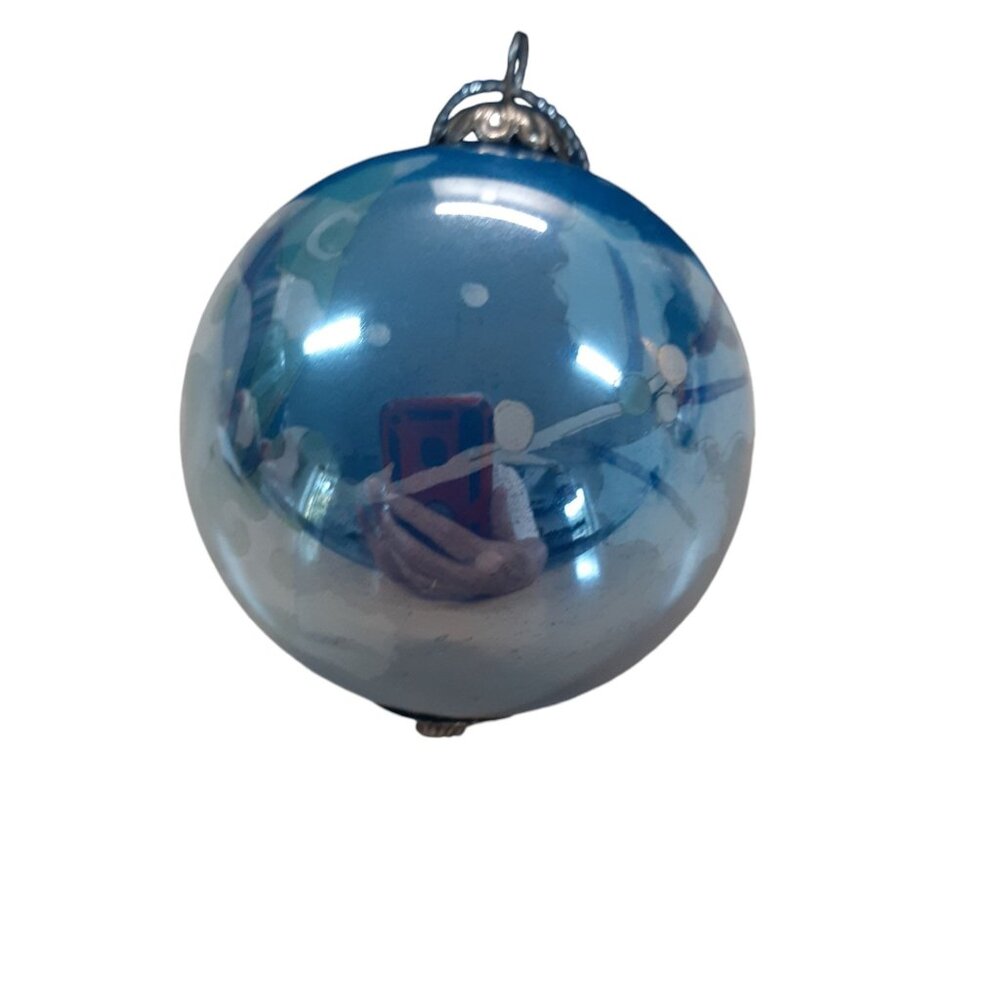 Christmas Ball Holiday "Li Bien" Ornament Blown Glass Vibrant Color with Box